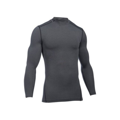 1265648-090_Maillot de compression manches longues Under Armour Coldgear Mock Gris pour homme