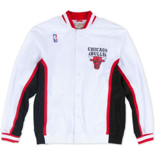 MN-NBA-6056-CHIBU-WHT_Warm up NBA Chicago Bulls 1992-93 Mitchell & Ness Authentic Jacket Blanc pour Homme