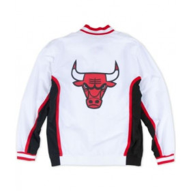 Mitchell & Ness Warm Up Authentic Jacket NBA Chicago Bulls blanco para hombre