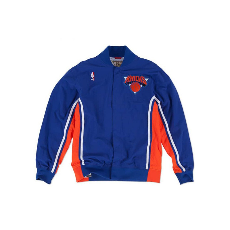 MN-NBA-6056-NYKNIC-ROY_Warm up NBA New York Knicks 1992-93 Mitchell & Ness Authentic Jacket Bleu pour Homme