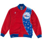 Men's Mitchell & Ness Warm Up Authentic Jacket NBA Philadelphia 76ers 1993-94 red