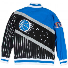 MN-NBA-6056-96OMA-ORLMAG-BLUBLK_Warm up NBA Orlando Magic 1996-97 Mitchell & Ness Authentic Jacket Noir pour Homme