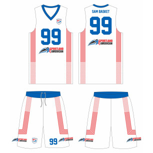 Sportland American Pro Game Basketball jersey & short sublimated