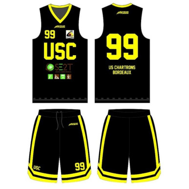 maillot et short sublimer de match basketball