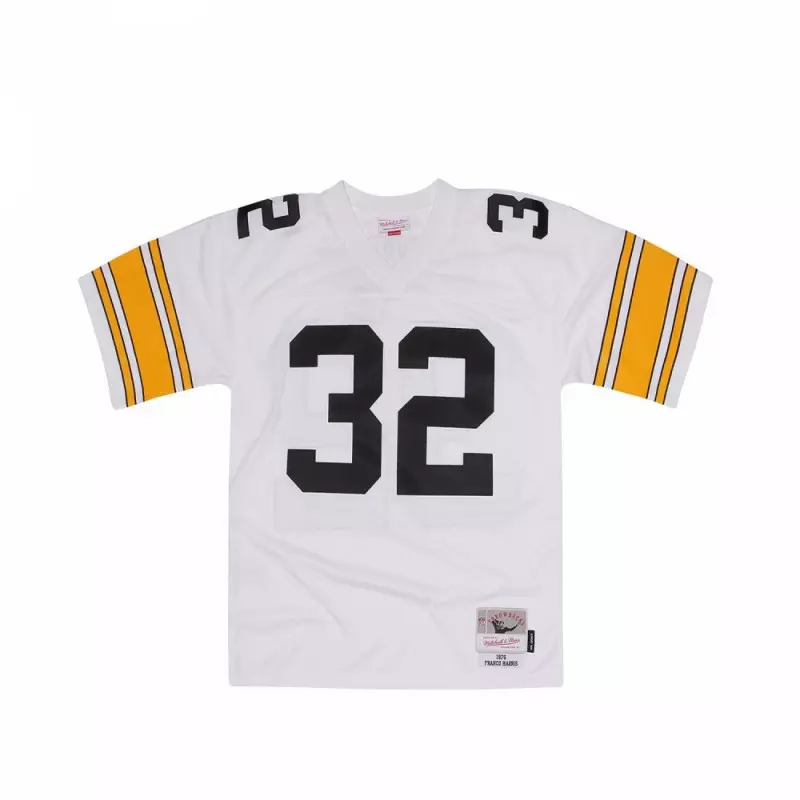 7354-2D3-76FHARR_Maillot NFL Franco Harris Pittsburgh Steelers Mitchell & Ness Legacy Retro Blanc pour Homme