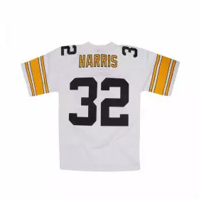 7354-2D3-76FHARR_Maillot NFL Franco Harris Pittsburgh Steelers Mitchell & Ness Legacy Retro Blanc pour Homme