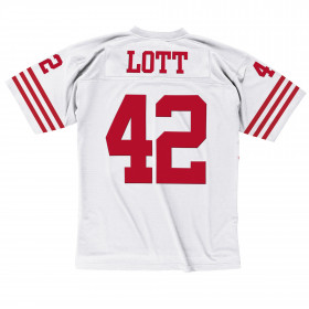 7354-292-90RLOT2_Maillot NFL Ronnie Lott San Francisco 49ers 1990 Mitchell & Ness Legacy Retro Blanc pour Homme