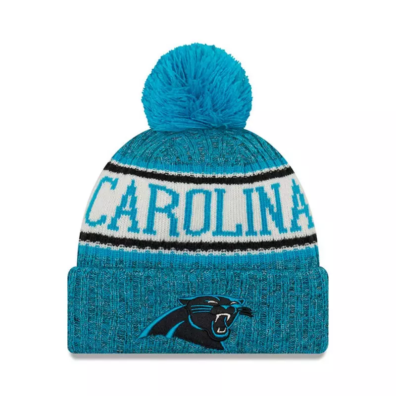 gorro New Era On Field knit 2018 NFL Carolina Panthers azul