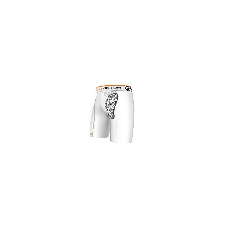 Shock Doctor Compression Short airCore Cup white
