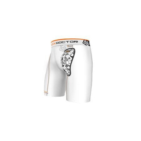 Shock Doctor Compression Short airCore Cup white