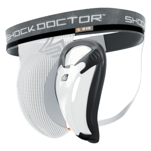Shock Doctor Support with bioflex Cup white