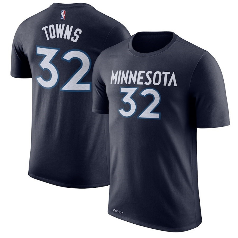 T-shirt NBA Karl-Antony Towns Minnesota Timberwolves navy para nino
