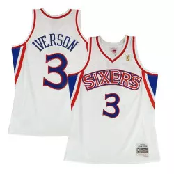 Camiseta NBA Allen Iverson 1996-97 Philadelphia Sixers Home Road Mitchell & Ness Hardwood Classic Swingman Blanca