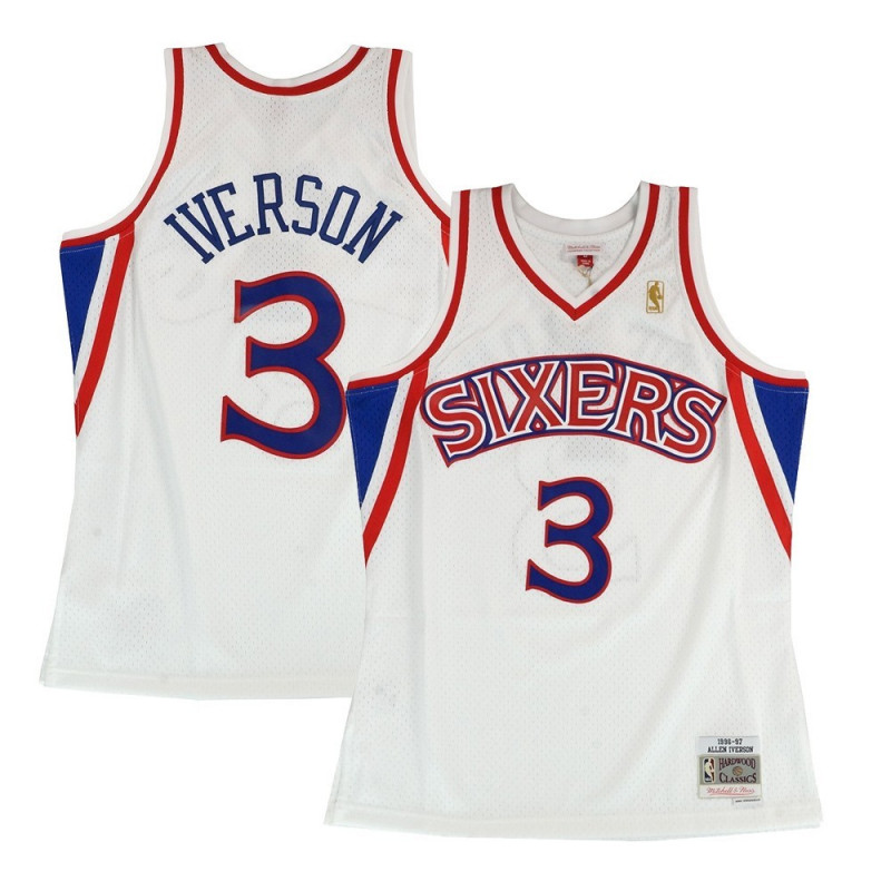 Mitchell & ness NBA Hardwood Classic swingman jersey Allen Iverson Philadelphie Sixers 2000-01 Home Road blanco