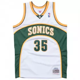 Maillot NBA Kevin Durant BA84SV-SSU-W-C8Y_Seattle Supersonics 2007-08 Mitchell & ness Hardwood Classic Blanc