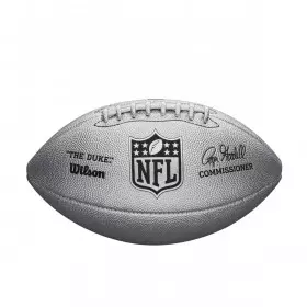 Ballon de Football Américain Wilson NFL The Duke Replica Silver