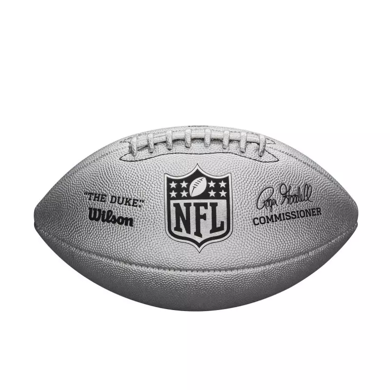 Ballon de Football Américain Wilson NFL The Duke Replica Silver