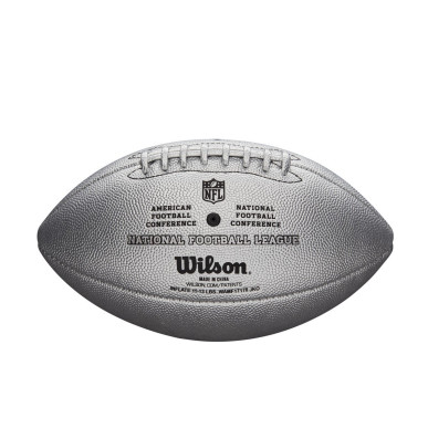 Wilson NFL The Duke Replica Football - Silver Color