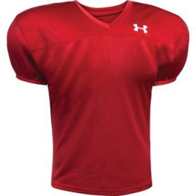 camiseta futbol americano Under armour Pipeline rojo para hombre