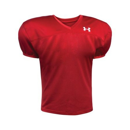 camiseta futbol americano Under armour Pipeline rojo para hombre
