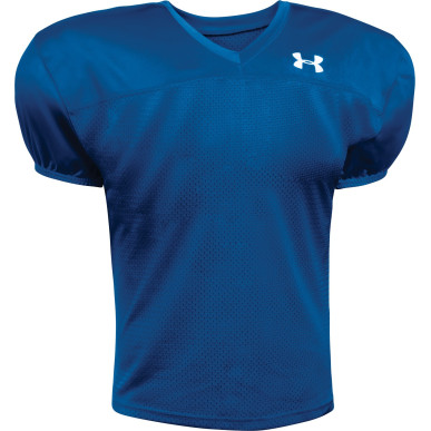 UFJ155MRY_Maillot de football américain Under Armour Pipeline Bleu pour homme