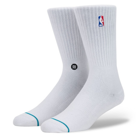 Chaussettes NBA Stance Logoman Crew II Blanc