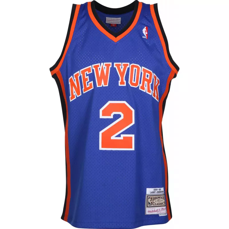 Maillot NBA Larry Johnson New York Knicks 1998-99 Mitchell & ness swingman Hardwood Classics bleu