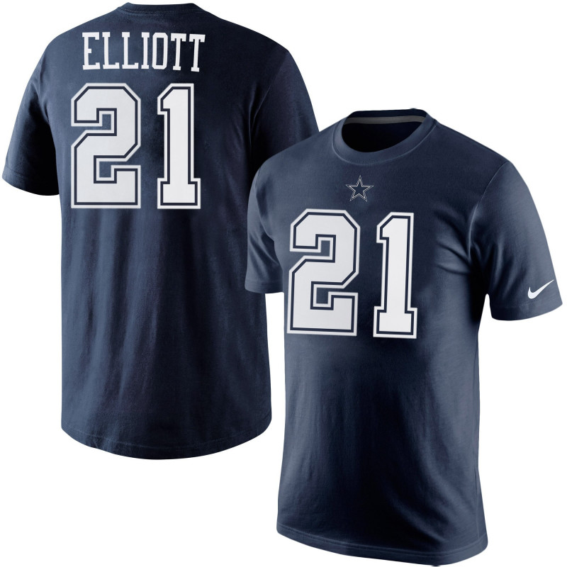 EZ1B7FBNU-COWEE_T-Shirt NFL Ezekiel Eliott Dallas Cowboys Nike Pride Bleu marine pour Junior