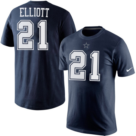 T-Shirt NFL Ezekiel Eliott Dallas Cowboys Nike Pride Bleu marine pour Junior