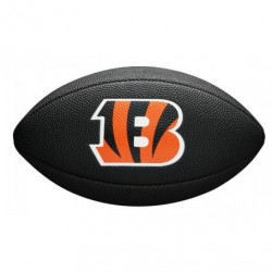 Mini balon de futbol americano Wilson NFL Soft touch team logo Cincinnati Bengals negro