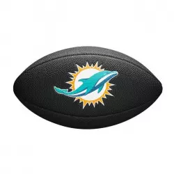 Mini balon de futbol americano Wilson NFL Soft touch team logo Miami Dolphins negro