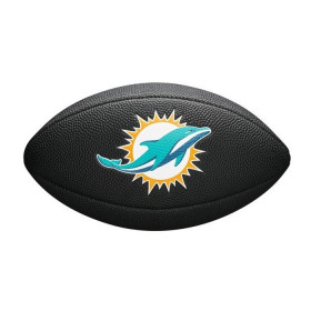 Mini balon de futbol americano Wilson NFL Soft touch team logo Miami Dolphins negro