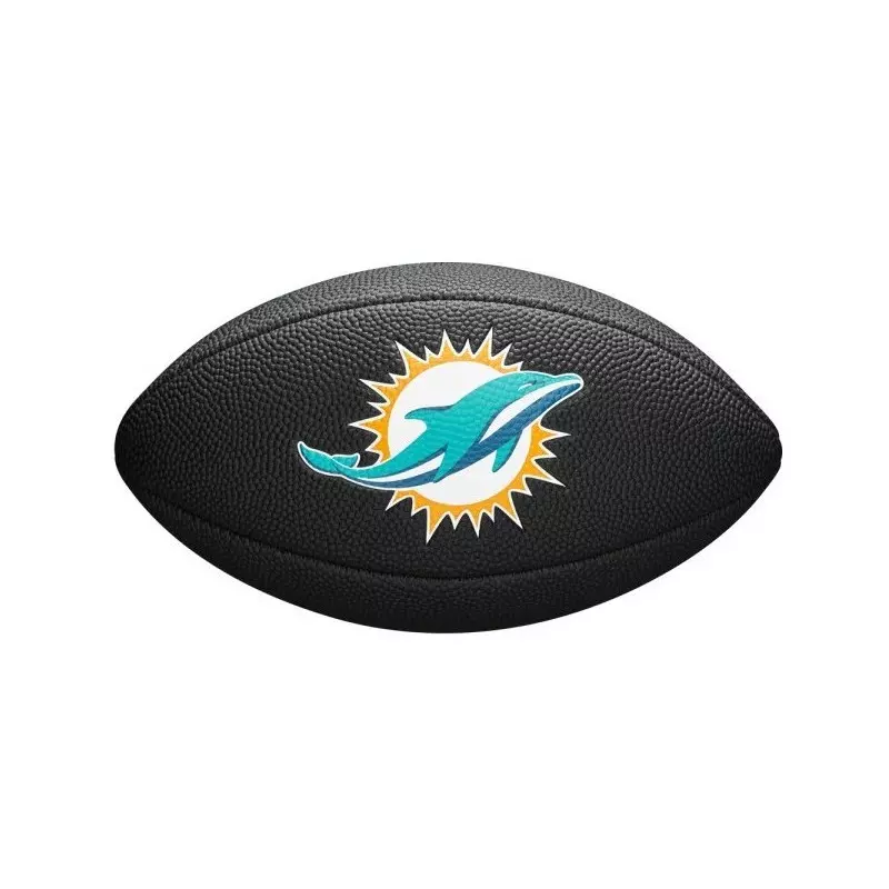 WTF1533BLXBMI_Mini ballon de Football Américain Wilson Soft touch NFL team logo Miami Dolphins Noir