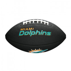 Mini ballon de Football Américain Wilson Soft touch NFL team logo Miami Dolphins Noir