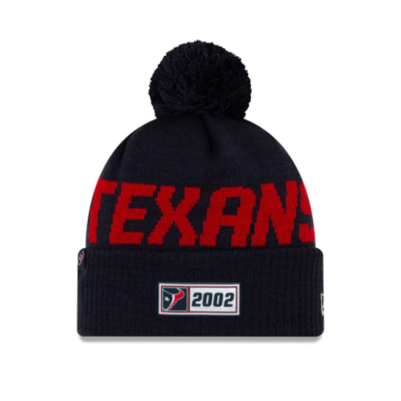 Bonnet NFL Houston Texans New Era On Field Sport 2019 bleu Marine