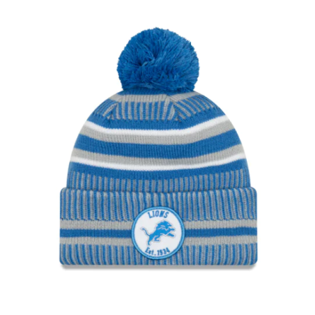Bonnet NFL Detroit Lions New Era On Field 2019 Bleu