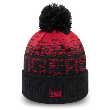 Bonnet MLB Detroit Tigers à pompon New Era Sport Knit Noir pour Enfant