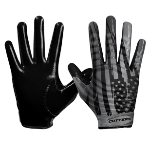 Gants de football américain Cutters S252 Edition Limitée "USA" Noir pour Enfant