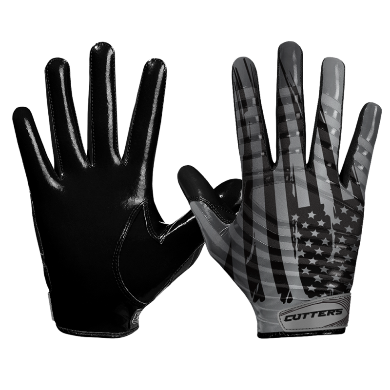 Gants de football américain Cutters S252 Edition Limitée "USA" Noir pour Enfant
