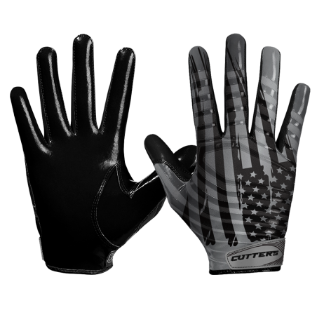 Guantes de Futbol americano Cutters S252 Limited Edition "USA" negro para nino