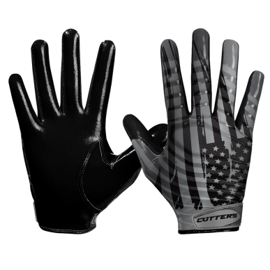 Gants de football américain Cutters S252 Edition Limitée "USA" Noir pour Enfant