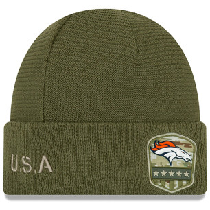 New Era On Field Salute to Service 2019 Knit NFL Denver Broncos Maroon