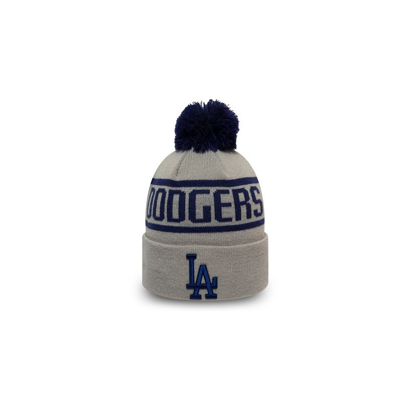 Bonnet MLB Los Angeles Dodgers New Era Bobble Gris pour Enfant