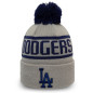 Gorro MLB Los Angeles Dodgers New Era Bobble gris para nino