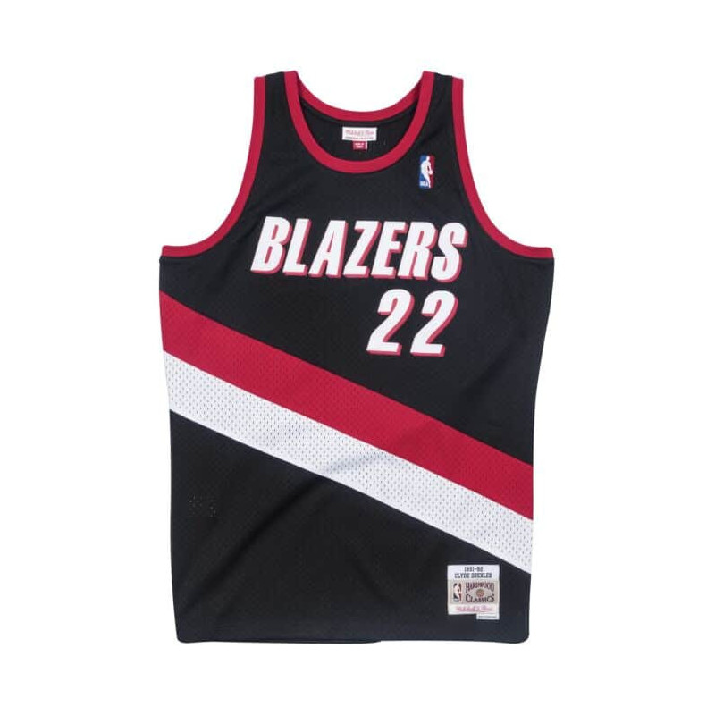 Camiseta NBA Clyde Drexler Portland Trail Blazers 1983-84 Mitchell & ness Hardwood Classic Negro