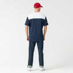 T-Shirt NFL New England Patriots New Era Stacked Wordmark Oversized bleu Pour Homme