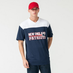 12123837_T-Shirt NFL New England Patriots New Era Stacked Wordmark Oversized bleu Pour Homme