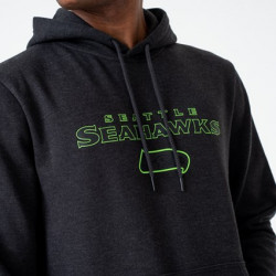 New Era NFL Pullover Hoody Seattle SeaHawks Gris para hombre