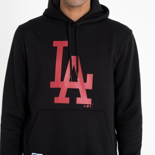Sweat à capuche MLB Los Angeles Dodgers New Era Seasonal Team Noir RD pour homme