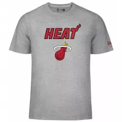 T-shirt NBA Miami Heat New Era Team Logo gris para hombre